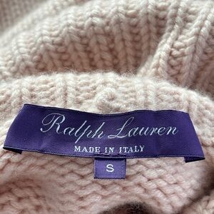 Ralph Lauren Purple Label Cashmere Turtleneck Sweater Pink S Made in Italy